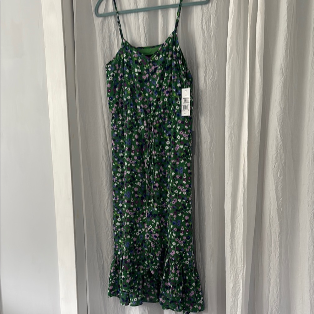 Green and Purple Spaghetti Strap Sundress